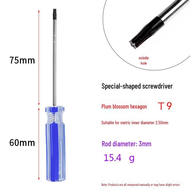 Hexagonal Plum Blossom Screwdriver Set (T6-T40) - Magnetic, Special-Shaped for Repair Hexagonal with Hole