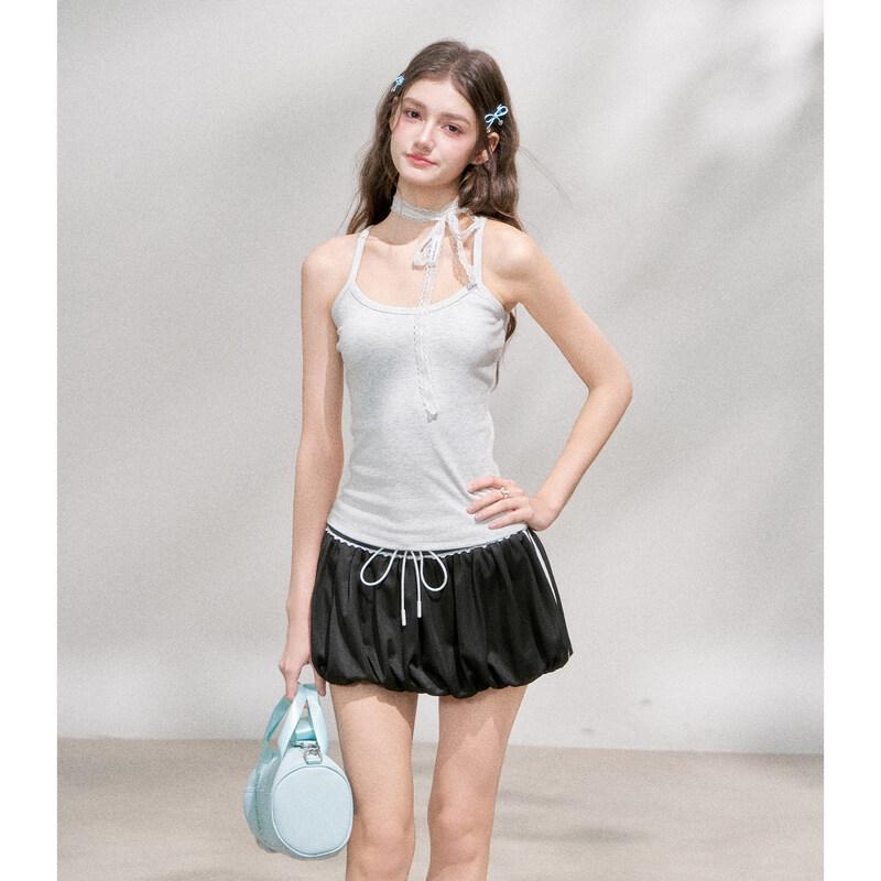 ICH MODE Slim-Fit Sweet U-Neck Camisole Tank Top M