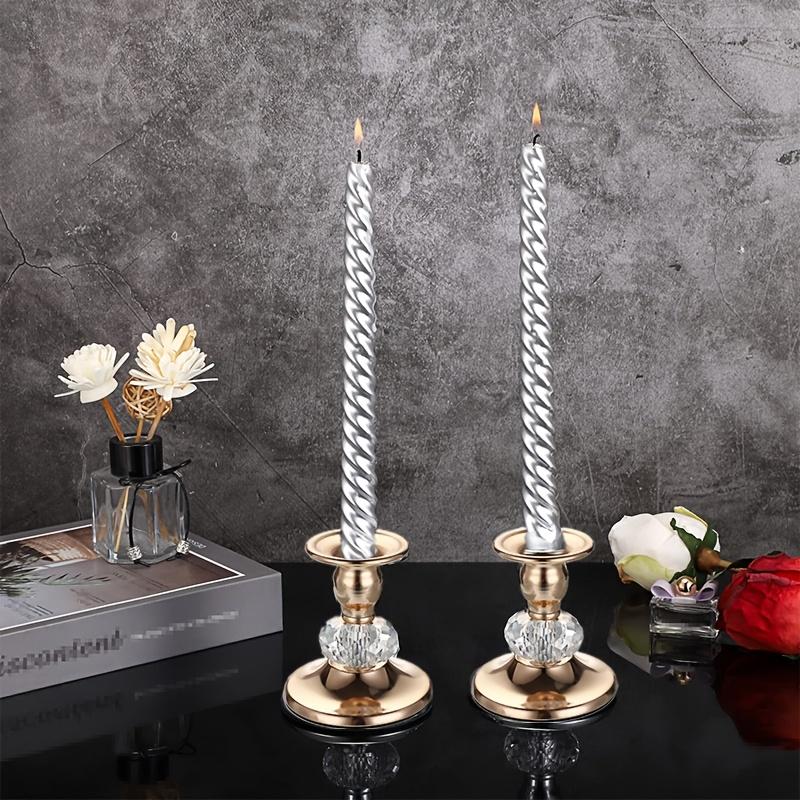 1Pc Stylish Metal Candle Holders Classic Taper Candle Stands for Table Settings, Home Decoration Gift for Hosts And Homeowners, Candles Not Included