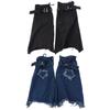 Stars Y2K Denim Leg Warmers Denim Cloth Long Stockings Trendy Cross Trumpet Leg Covers  Cosplay
