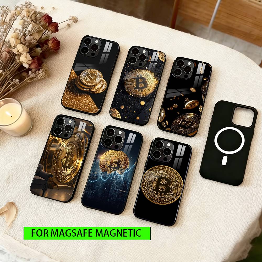 BTC Phone Case For iPhone17,16,15,14,13,12,11 Plus,Pro Magnetic with Magsafe Wireless Charging