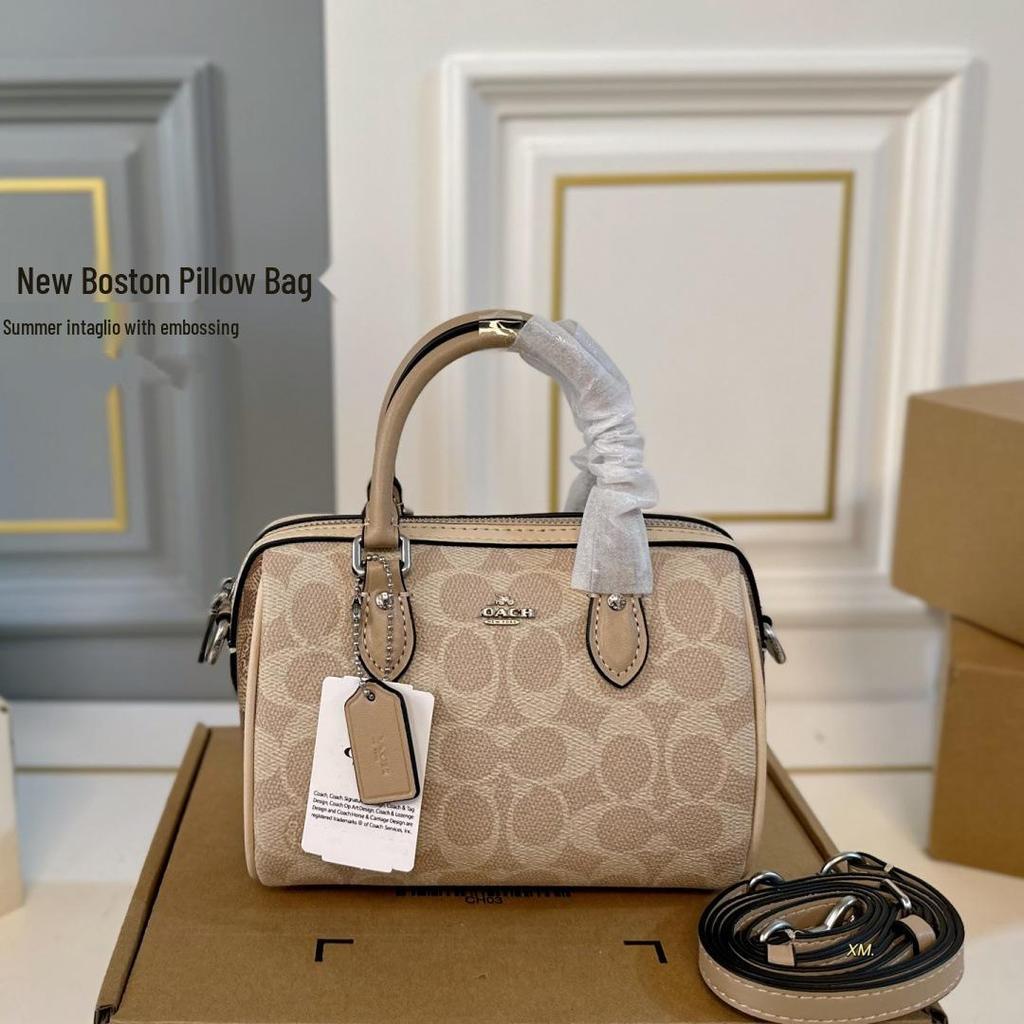 Koujia Women's Genuine Leather Mini Boston Tote Crossbody Handbag