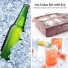 6/15 Fächer Große Quadratische Eiswürfelformen Flexible Silikon Eiswürfelformen mit Deckel Stapelbarer Eiswürfelbereiter für Gefrierbehälter