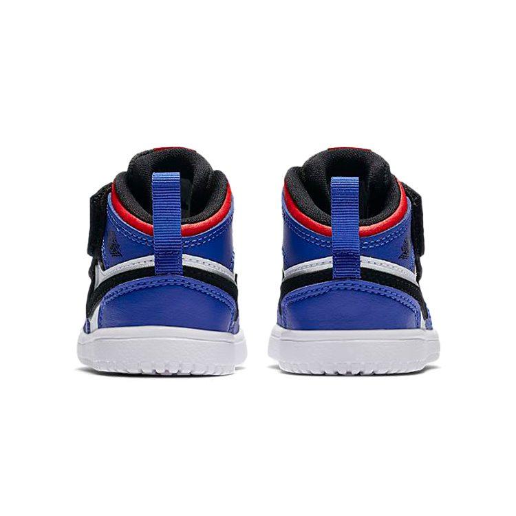 Jordan Air Jordan 1 Slip Resistant Cushioning Slip Resistant Cushioning Mid top Toddler Shoes Black Blue Red AR6352-124