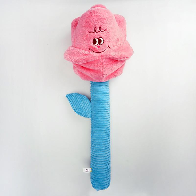 Schöne Plüsch-Rosenblüten in Gelb und Rosa, wahlweise 48 cm und 85 cm