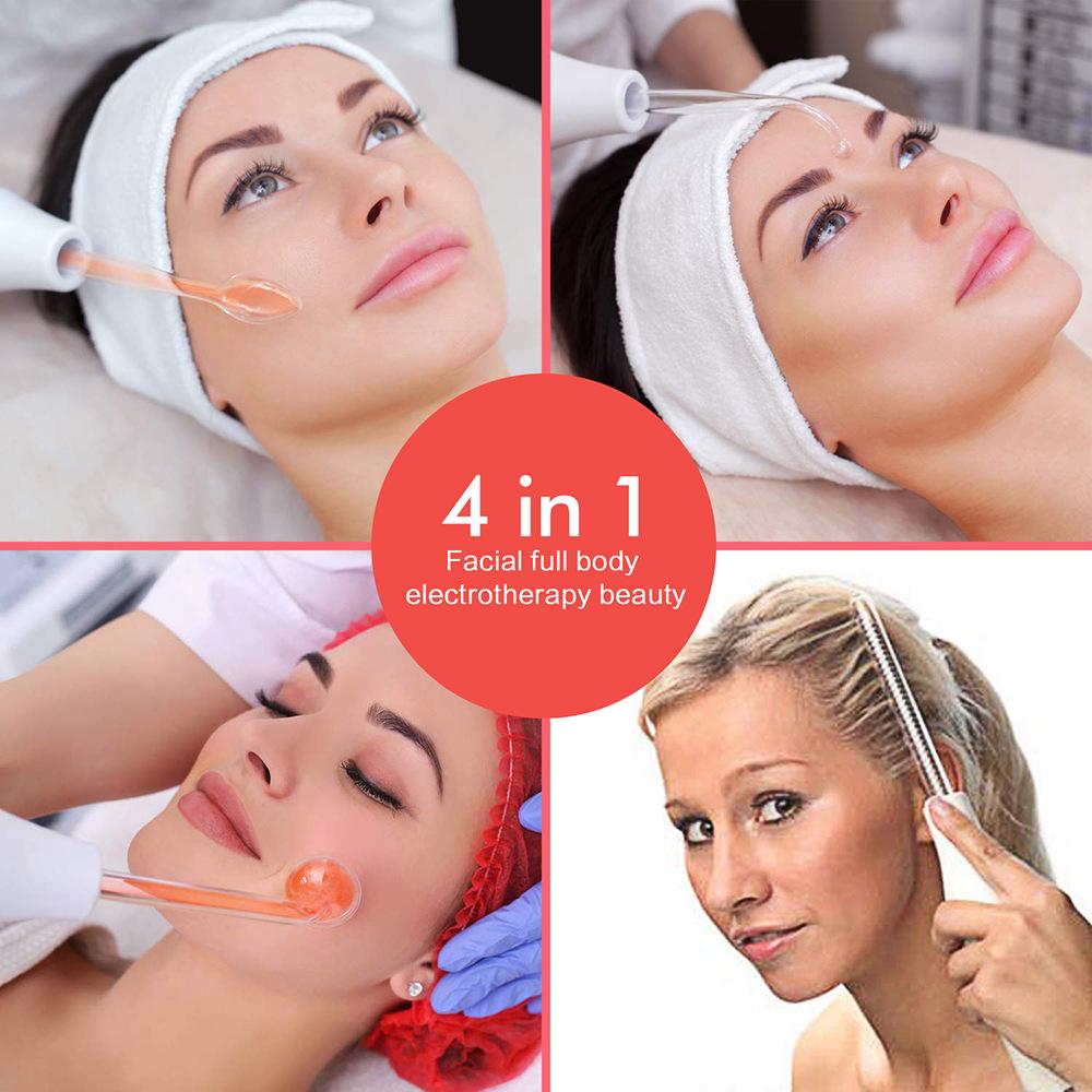 Portable High-Frequency Electrotherapy Wand for Acne Removal and Beauty Treatment