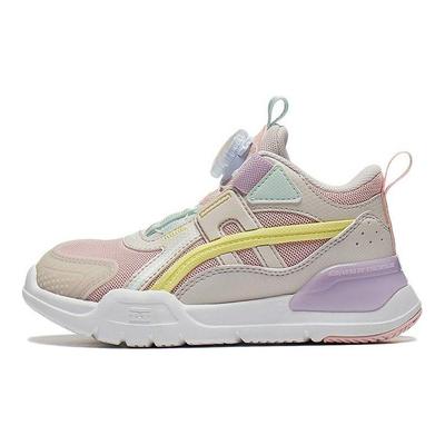 Li Ning Comfortable Versatile Durable Mid-Top Kids Running Shoes Kids Running Shoes Pink White YKNT122-2
