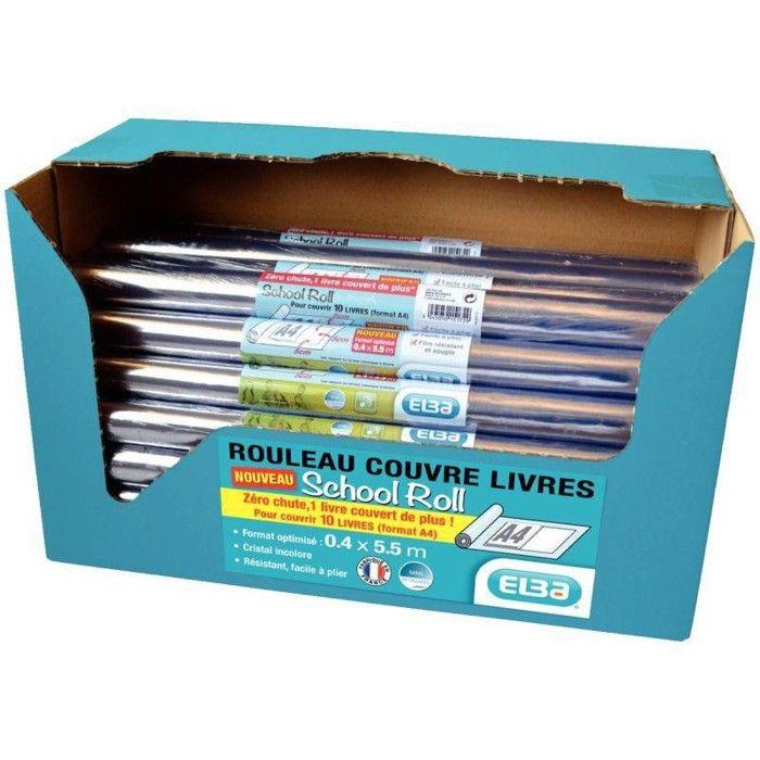 Film Couvre-Livres - ELBA - PVC - Incolore - 400 Mm X 5,5 M