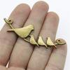 5pcs Big Bird Pendant Charms Antique Silver Color Pendants Making DIY Handmade Tibetan Finding Jewelry