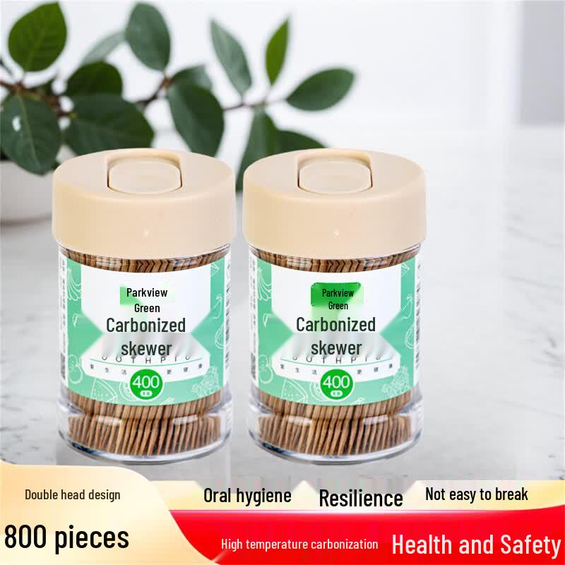Fangcaodi Carbonized Disposable Bamboo Toothpicks