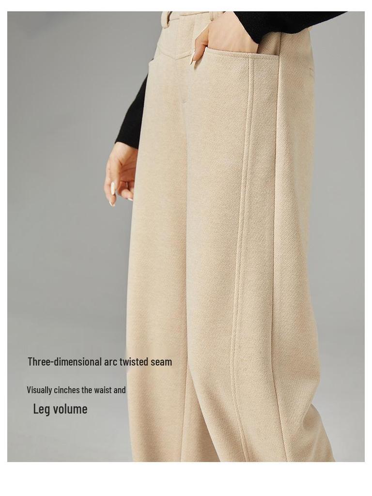 Women's 2025 Winter High-Waist Wool-Blend Slimming Pants