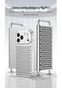 Compatible Aluminum Alloy Heat Dissipation Spring Buckle Case for iPhone 17 Pro - Metallic Anti-Drop Protection.