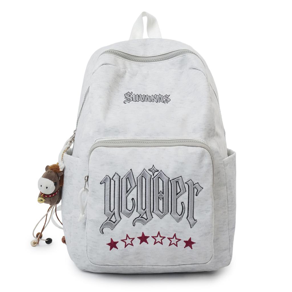 Schoolbag Korean large-capacity schoolbag male versatile junior high school student student backpack female tide brand European and American style