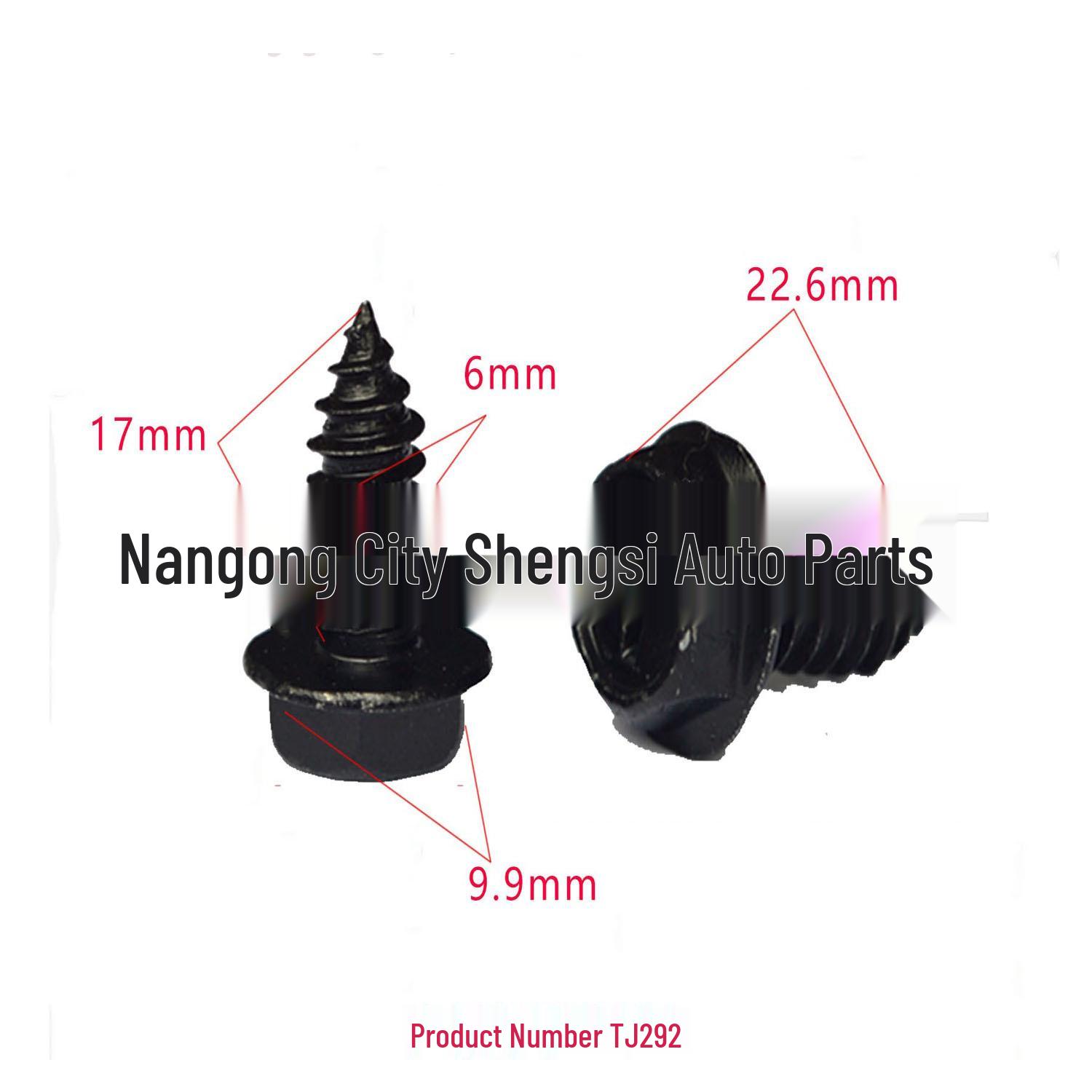 

Black Zinc-Plated Self-Tapping Screws & Clips for Car Bumper and Mudguard Installation 10000 pieces