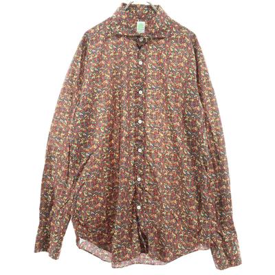 Finamore Made In Italy Floral Long Sleeve Shirt Red Series Women Used