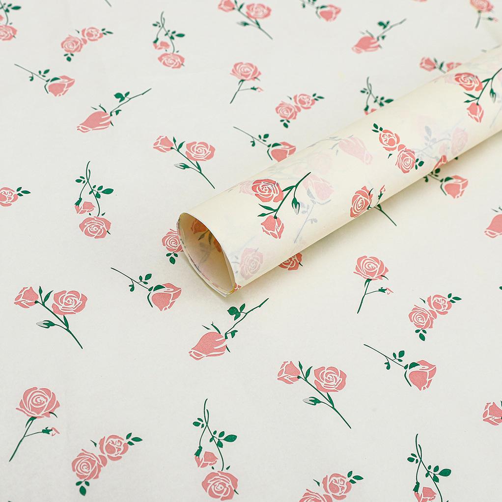 Taze Çiçek Buketi Ambalajı İçin 38g Kalın Baskılı Fiyonk Doku Kağıdı Paketi