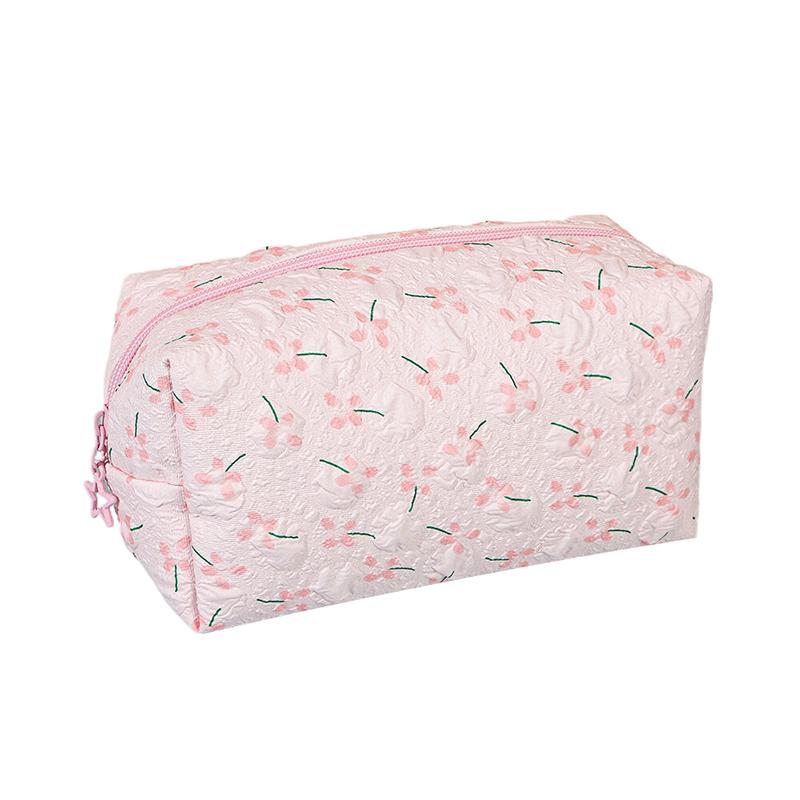 Floral Makeup Bag Cosmetic Organizer Bag Zipper Closure Cosmetic Holder Bag Multifunctional Travel Mountaineering Bag Gifts