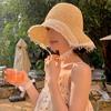 Sweet Cute Cherry Lace Edge Straw Hat For Women Summer Hollow Seaside Beach Vacation Big Brim Sunshade Cap  Sun Cap