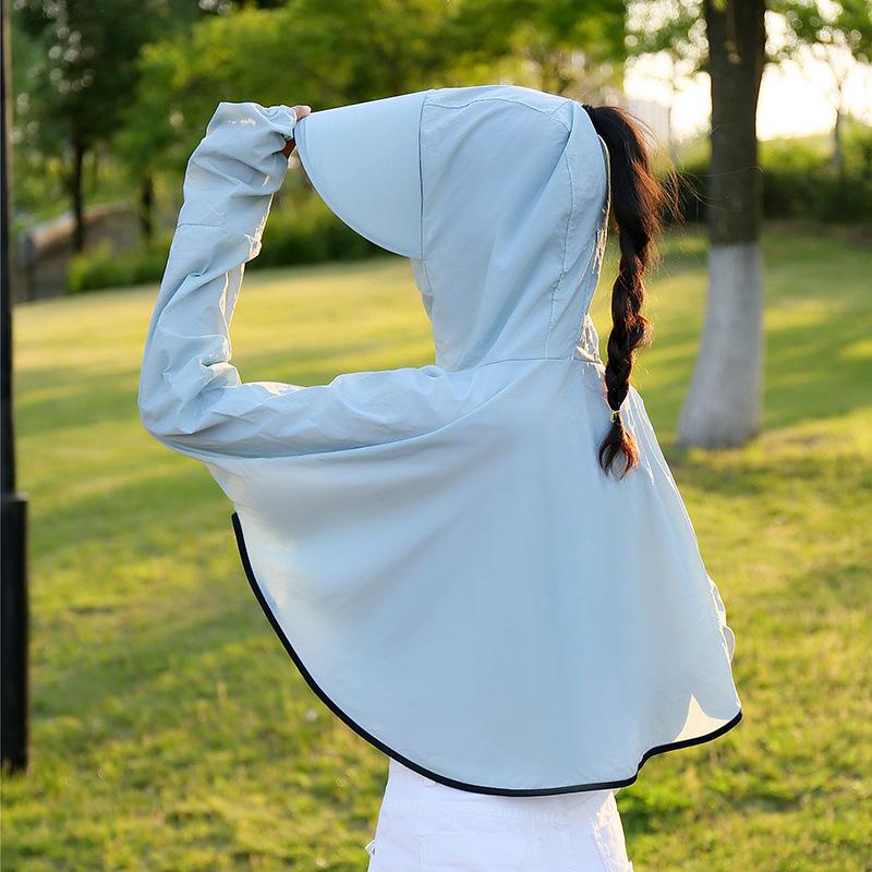 

Women s Summer Sun Protection Hooded Cycling Shirt - Breathable and Stylish for Driving or Outdoor Activities One Size 80-145 kg
