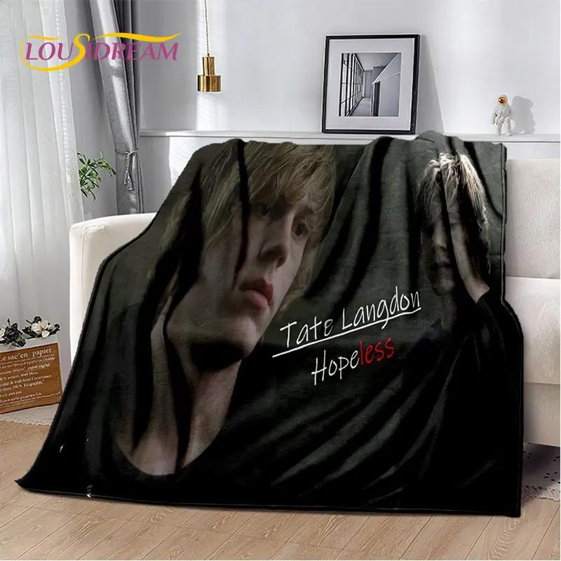 Movie Tv Actor Cute Evan Peters Soft Plush Blanket,Flannel Blanket Throw Blanket For Living Room Bedroom Bed Sofa Picnic Cover