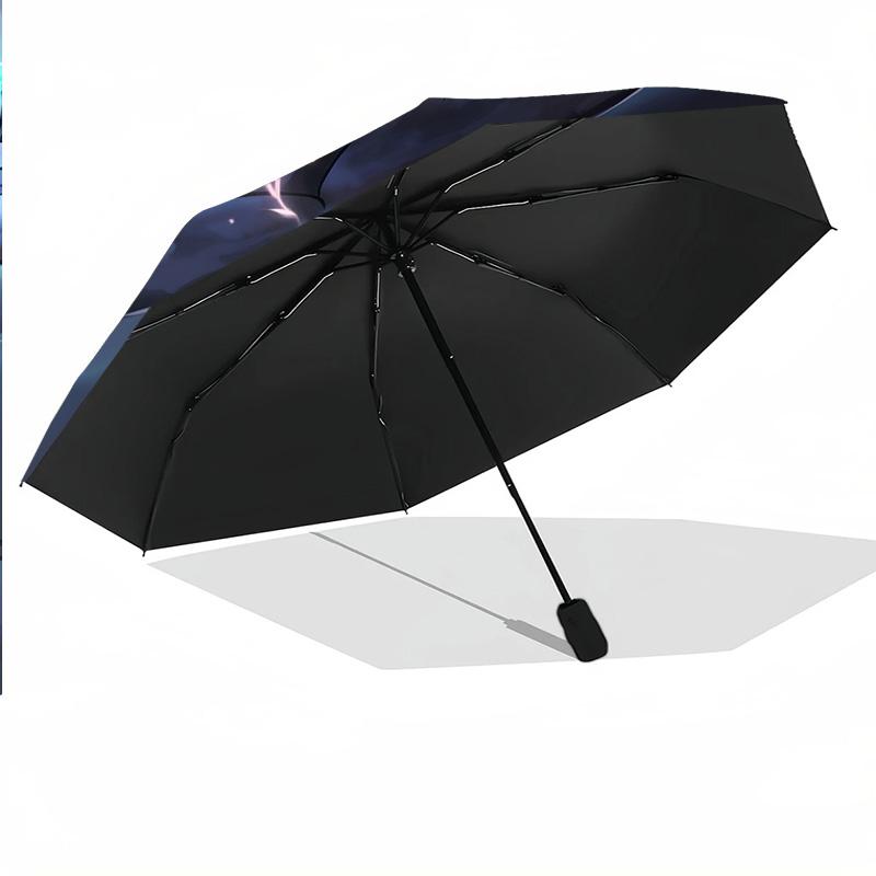 Custom Text Automatic 8 Bone Umbrella, Portable Sun Rain Protection UmbrellaHollow Knight