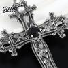 Alloy Gothic Necklace Retro Vintage Pendant Engraved Floral Unisex Jewelry