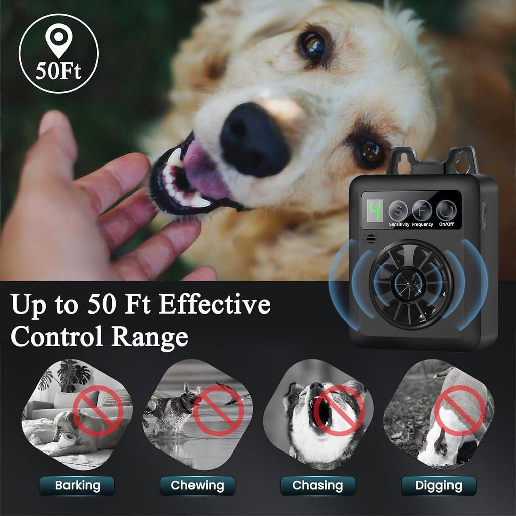 Cross-Border Ultrasonic Anti-Bark Dog Training Tool - Portable, Multifunctional, Noise-Reducing Pet Repellent.