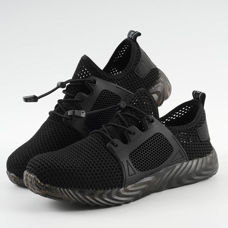 

Men s Lightweight Steel Toe Work Safety Shoes - Anti-Smash, Anti-Puncture, Breathable, Wear-Resistant Soft Sole