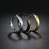 Simple Stainless Steel Couple  Smooth 4mm Women Men Finger Rings For Lovers Dropshipping  For Women's