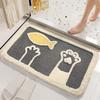 Plush Animal Bathroom Mat Non-Slip Absorbent Floor Rug Shower Entrance Washroom Decor Cartoon Style