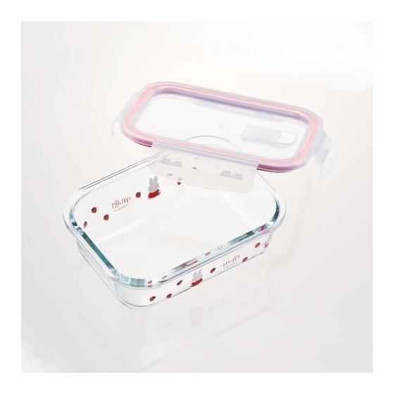 Skater Storage Container 650ml M Heat Resistant Glass Oven Microwave Dishwasher Safe with Lid Valve Miffy GBST7-A
