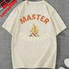 Retro Master Of The Campfire Mountain TShirt Vintage Camping Graphic Cotton Top Perfect Gift for Hiking Camping Outdoor Lovers