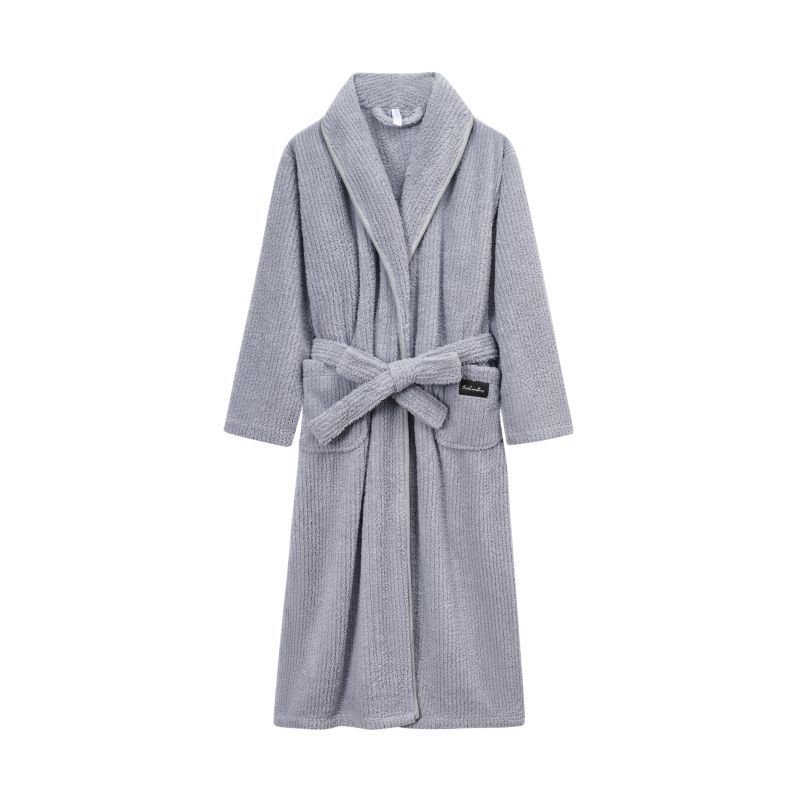 Nightgown Women'S Autumn And Winter Coral Fleece Men'S Bathrobe Couple Pajama Set Extended Yukata Thickened Winter