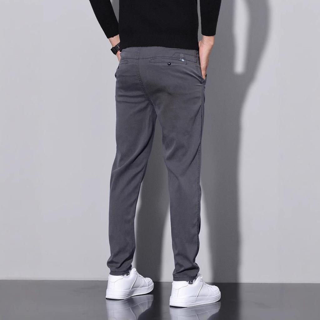 Chaolunbu Men's Slim Korean-Style Casual Pants - Lightly Mature Spring/Autumn Trend Business Suit Pants