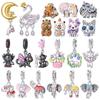 Firefly Cute Cats And Dogs Beaded Copper Pendant Suitable For Original Charms Bracelet Diy Exquisite Women Jewelry