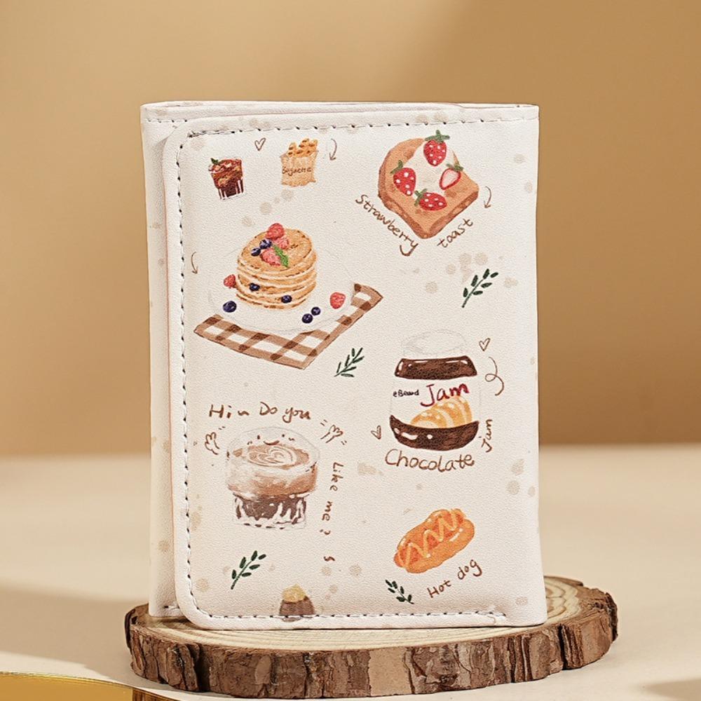 

INS Style 3 Folds Money Coin Purse Cute Kitten Dog PU Leather Credit Card Holoder Mini Wallet Money Bag for Girls Students Gift