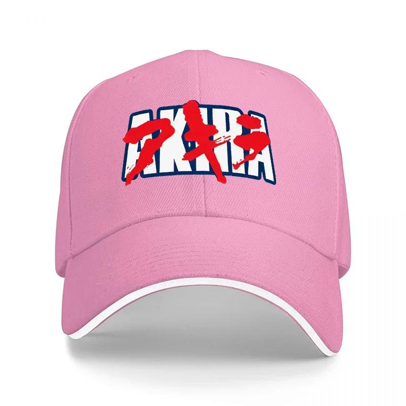 AKIRA Logo Black Baseball Cap with Red and Blue Graphic Design for Streetwear Fashion Fans and Anime Enthusiasts