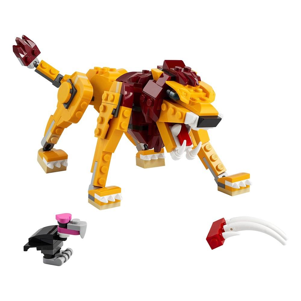 LEGO Creator Wild Lion Toy Block Set for Boys and Girls Aged 7 and Up