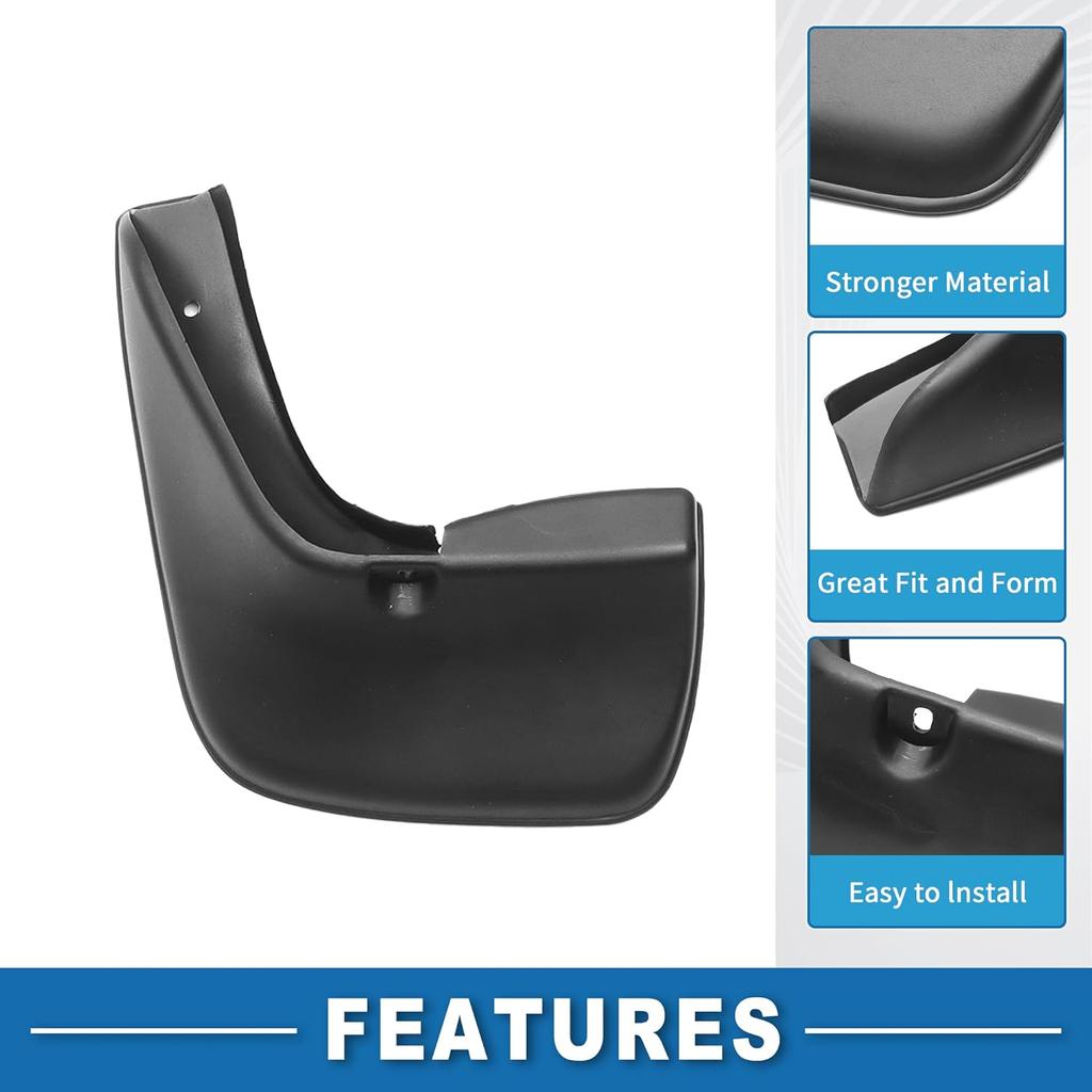 Mud Flap Splash Guard with Mount Accessories Front & Rear Side Mud Guard for Toyota Corolla 9th Gen 2003-2008 (Set of 4)