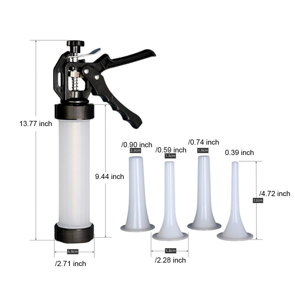 Churro Maker Tool Sausage Dispenser Filling Piping Bag Large Needle Lightweight Portable Filling Machine