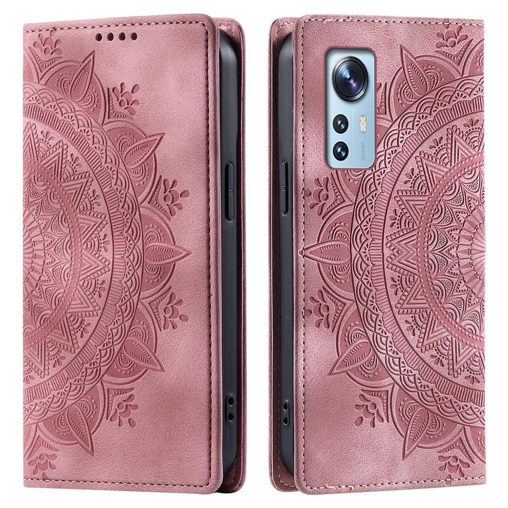 for Xiaomi 12T Pro,12T,12 Pro,12X,Mi 12 Lite,Redmi Note 12S 4G Mandala Embossed PU Leather Flip Wallet Case Magnetic Closure Cover