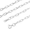 Collier Chaîne Azuki Longue Sears, Argent 925, 3,2 mm de Large, 50 cm