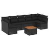 VidaXL Garden Lounge Set with Cushions 8 Pcs, Patio Sofas, Patio Furniture Set, Outdoor Furniture, Black 3255901