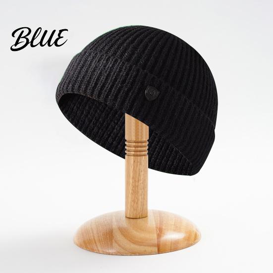 Winter Beanie Hat Beanies Outdoor Women Solid Knitted Men Autumn Warm Color Ribbed Windproof Thick