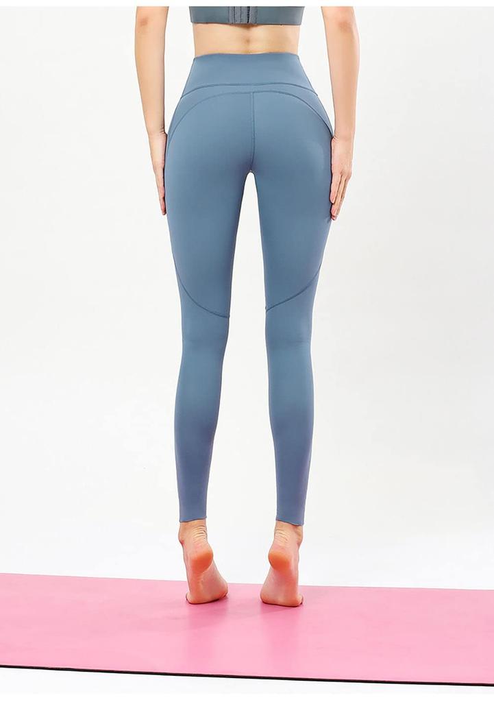 LIVELILY Yoga Pastel Gym Fashion Leggings, Wear, Fitness, Colors, Pilates, Stretch, (XL, Blue)