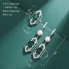 Classical Style Jewelry Set New Chinese Emerald Ring Earrings Green Vintage High-end