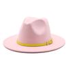 Men'S And Women'S Woolen Top Hats, Flat-Brimmed Big-Eave Hats, Jazz Hats, Felt Hats.