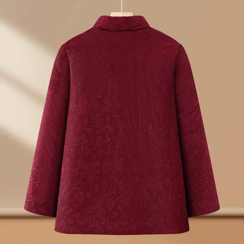 Grandma's Velvet-Lined Winter Padded Jacket (Tang Suit Style)