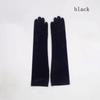 Black/White/Wine red Long Gloves Velvet Performance Mittens Retro Royal Blue Gloves  Party