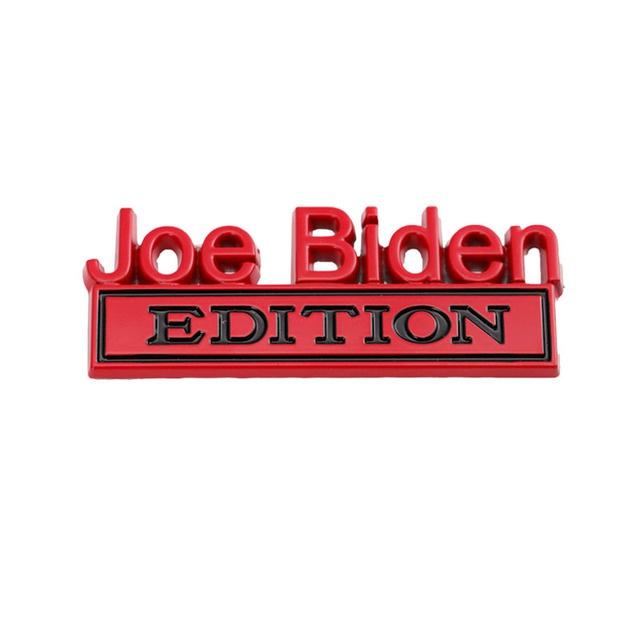 1Pc 3D Metal Joe Biden Edition Logo Car Front Grille Badge Side Fender Rear Trunk Emblem Sticker Decal